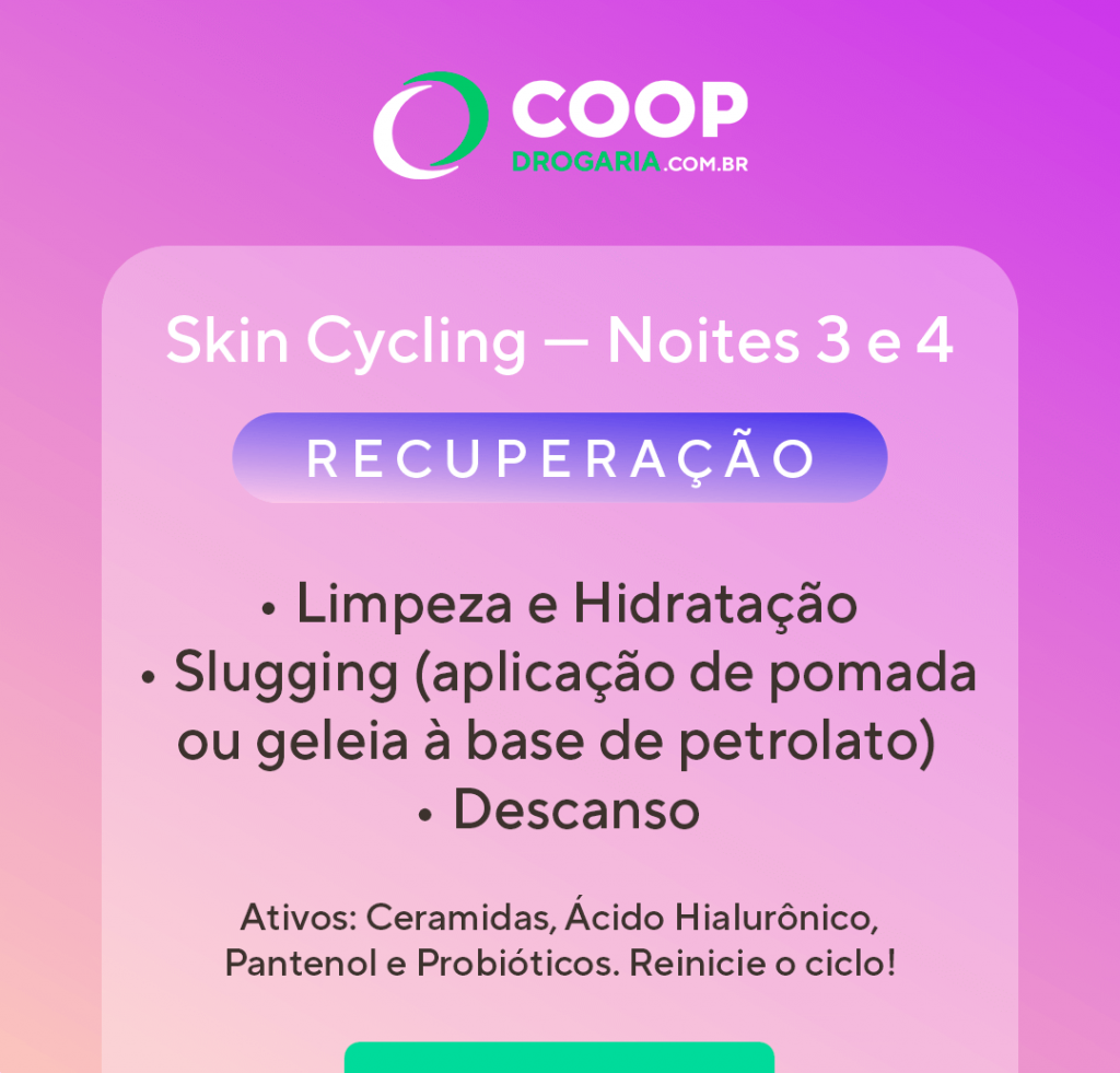 Rotina de Skin Cycling Recuperação