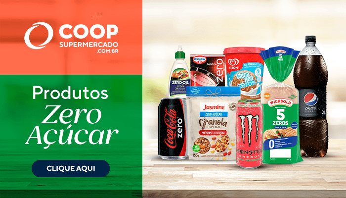 Produtos Zero Açúcar Coop Supermercado Online