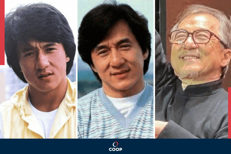 Jackie Chan antes e depois