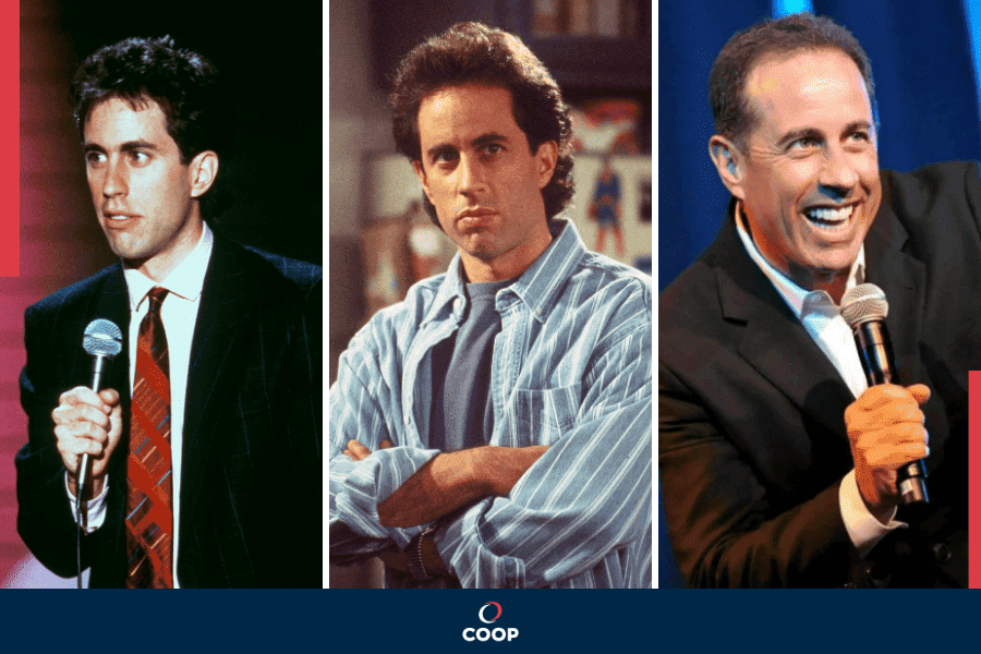 Jerry Seinfeld antes e depois